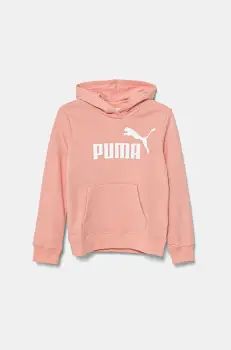 Puma bluza copii ESS No. 1 Logo Hoodie TR culoarea portocaliu, cu gluga, cu imprimeu, 684897 imagine