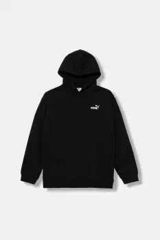 Puma bluza copii ESS Small No. 1 Logo Relaxed Hoodie FL B culoarea negru, cu gluga, uni, 684921 imagine