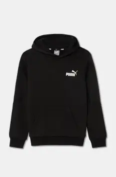 Puma bluza copii ESS Tape Hoodie culoarea negru, cu gluga, neted, 848818 imagine