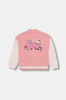 Puma bluza copii PUMA X HELLO KITTY & FRIENDS Bomber Jacket FL culoarea roz, uni, 632394 imagine