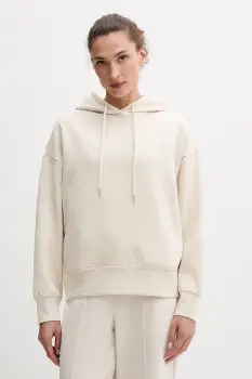 Puma bluza culoarea bej, cu gluga, 688151 imagine