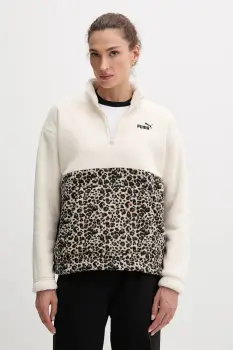 Puma bluza culoarea bej, cu imprimeu, 688083 imagine