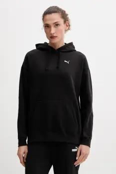 Puma bluza culoarea negru, cu gluga, cu imprimeu, 684976 imagine