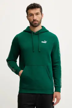 Puma bluza culoarea verde, cu gluga, cu imprimeu, 684675 imagine