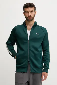 Puma bluza culoarea verde, cu imprimeu, 629587 imagine