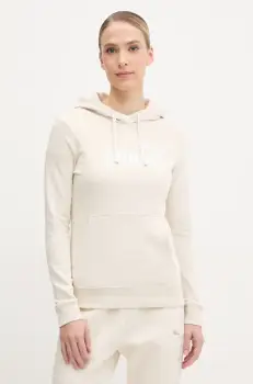 Puma bluza femei, culoarea bej, cu gluga, cu imprimeu, 682391 imagine