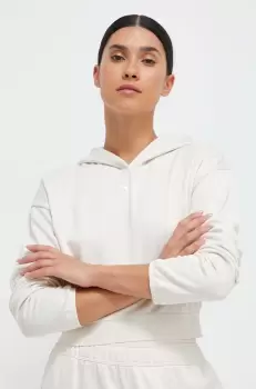 Puma bluza femei, culoarea bej, cu gluga, neted imagine