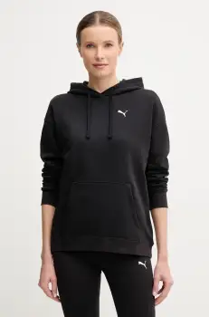 Puma bluza femei, culoarea negru, cu gluga, cu imprimeu, 684977 imagine