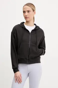 Puma bluza femei, culoarea negru, cu gluga, uni, 685056 imagine