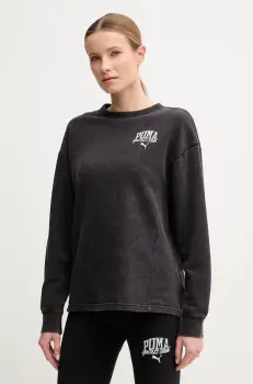 Puma bluza femei, culoarea negru, cu imprimeu, 685032 imagine