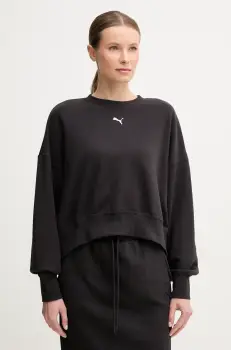 Puma bluza femei, culoarea negru, neted, 629748 imagine