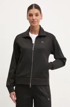 Puma bluza femei, culoarea negru, neted, 629937 imagine