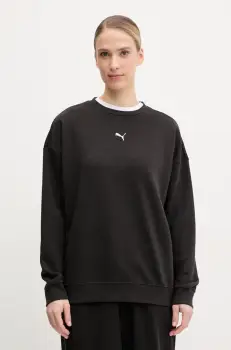 Puma bluza femei, culoarea negru, neted, 685401 imagine