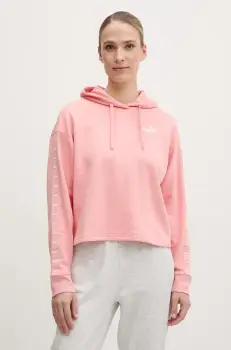 Puma bluza femei, culoarea roz, cu gluga, cu imprimeu, 685011 imagine