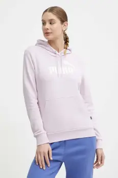 Puma bluza femei, culoarea violet, cu gluga, cu imprimeu, 586797 imagine