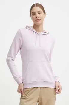 Puma bluza femei, culoarea violet, cu gluga, cu imprimeu imagine