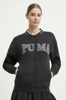 Puma bluza SQUAD femei, culoarea negru, cu imprimeu, 677902 imagine