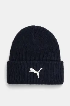 Puma caciula din amestec de lana culoarea negru, din tricot gros, 25495 imagine