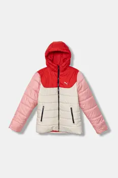 Puma geaca copii ESS Hooded Padded Jacket culoarea bej, 685226 imagine