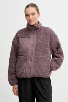 Puma geaca cu doua fete culoarea violet, de tranzitie, oversize, 688386 imagine
