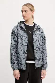 Puma geaca culoarea gri, de tranzitie, oversize, 629905 imagine