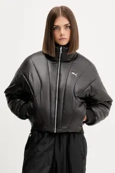 Puma geaca culoarea negru, de iarna, oversize, 632173 imagine