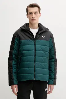 Puma geaca culoarea verde, de tranzitie, 685210 imagine