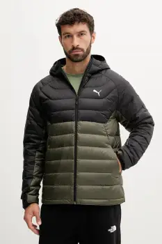 Puma geaca de puf culoarea verde, de iarna, 685221 imagine