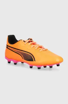 Puma ghete de fotbal korki King Match culoarea portocaliu, 107570 imagine