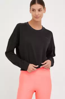 Puma hanorac de antrenament Safari Glam femei, culoarea negru, neted imagine