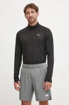 Puma hanorac de jogging Velocity Cloudspun culoarea negru, neted, 526627 imagine