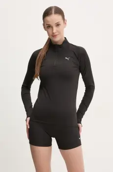 Puma hanorac de jogging Velocity Cloudspun culoarea negru, neted, 526650 imagine