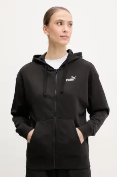 Puma hanorac femei, culoarea negru, cu gluga, cu imprimeu, 682410 imagine