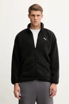 Puma hanorac fleece culoarea negru, uni, 688259 imagine