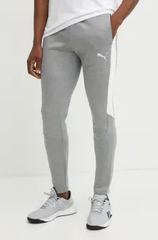 Puma pantaloni de antrenament teamEVOSTRIPE culoarea gri, modelator, 659948 imagine