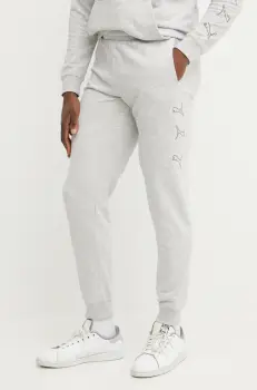 Puma pantaloni de trening barbati, culoarea gri, cu imprimeu, 684666 imagine