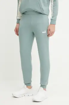 Puma pantaloni de trening barbati, culoarea verde, melanj, 684714 imagine