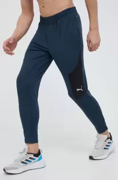 Puma pantaloni de trening Cloudspun culoarea albastru marin, modelator imagine