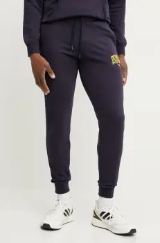 Puma pantaloni de trening culoarea albastru marin, cu imprimeu, 684652 imagine