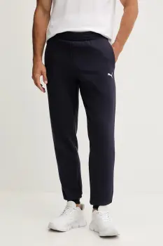 Puma pantaloni de trening culoarea bleumarin, uni, 682614 imagine