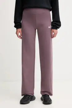 Puma pantaloni de trening culoarea maro, uni, 682429 imagine