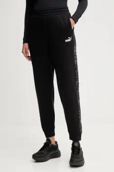 Puma pantaloni de trening culoarea negru, cu model, 688086 imagine