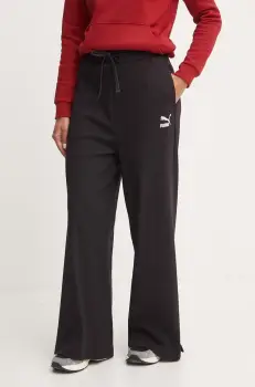 Puma pantaloni de trening culoarea negru, neted, 626631 imagine