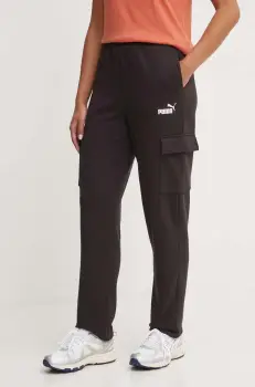 Puma pantaloni de trening culoarea negru, neted, 682502 imagine