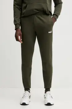 Puma pantaloni de trening culoarea verde, cu imprimeu, 684713 imagine