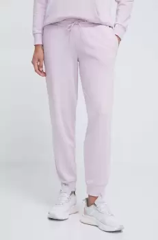 Puma pantaloni de trening culoarea violet, cu imprimeu imagine