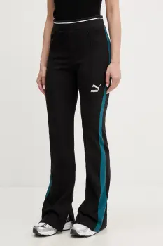Puma pantaloni de trening de dama din bumbac cu elastan T7 Classics Play Paris Flared imagine