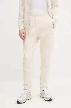 Puma pantaloni de trening femei, culoarea bej, neted, 685051 imagine