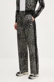 Puma pantaloni de trening femei, culoarea gri, modelator, 632343 imagine