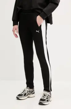 Puma pantaloni de trening femei, culoarea negru, modelator, 629798 imagine